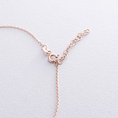 Кольє "Конюшина" в червоному золоті (малахіт) кол01697 №3