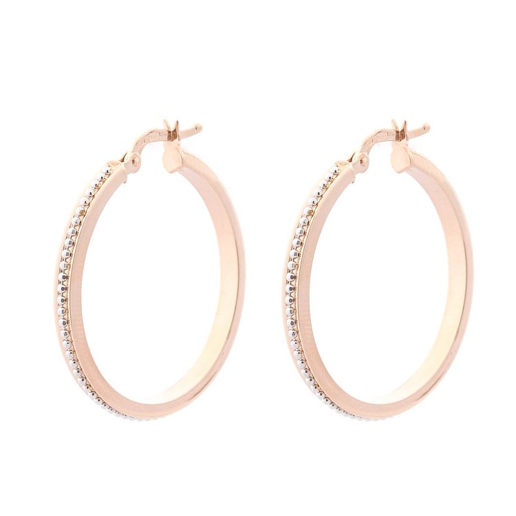 Золотые серьги-кольца с05878 от ювелирного магазина Оникс - 1