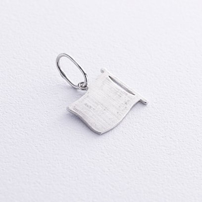 Серебряная подвеска "Флаг Украины" с эмалью 131781 №3