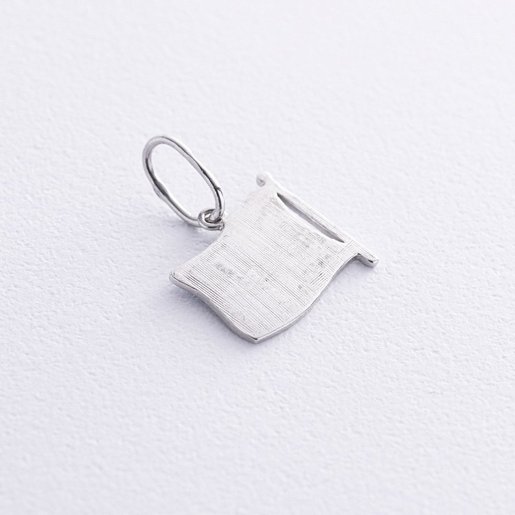 Серебряная подвеска "Флаг Украины" с эмалью 131781 от ювелирного магазина Оникс - 2