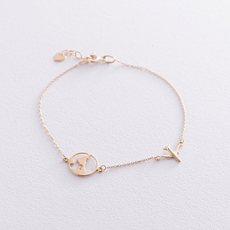 Браслет в жовтому золоті "Навколосвітня подорож" б04577 від ювелірного магазину Онікс