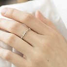 Золотое кольцо с фианитами к05931 от ювелирного магазина Оникс - 3
