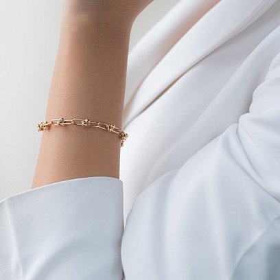 Браслет "Фантазія" в жовтому золоті б04633 №6