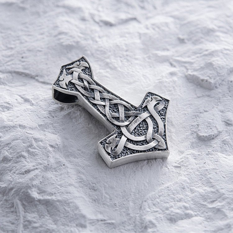 Срібний кулон "Молот з Щитом Іггдрасіля" 7047 від ювелірного магазину Онікс - 4