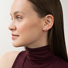 Золоті сережки - пусети з діамантами сб0088cha от ювелирного магазина Оникс - 1