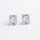 Сережки - пусети в білому золоті (діаманти) сб0695va от ювелирного магазина Оникс