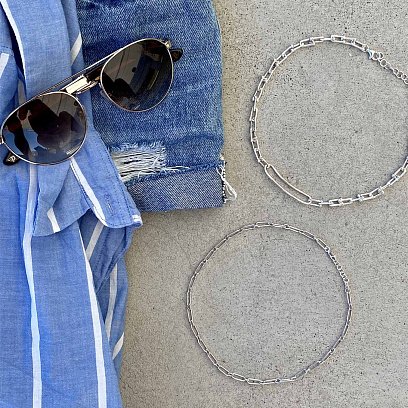 Срібне кольє "Ланцюжок" 181051 №10