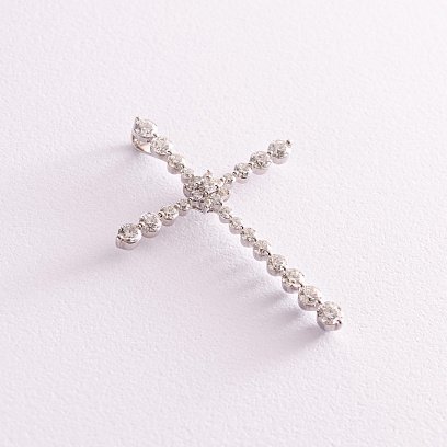 Золотой крестик с бриллиантами пкит442