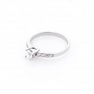 Срібний перстень з фіанітами 111348 от ювелирного магазина Оникс - 2