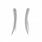 Срібні сережки з фіанітами 122189 от ювелирного магазина Оникс - 2