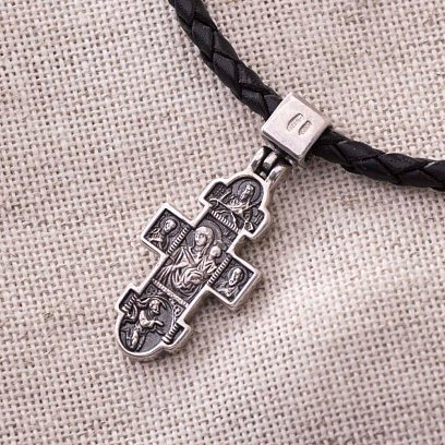 Православний хрест "Явлення Христа до жінок-мироносиць. Ікона Божої Матері" Несподівана Радість " 131110 №4