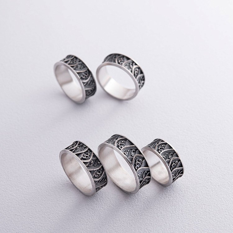 Срібна каблучка "Японські хвилі" 7019 від ювелірного магазину Онікс - 13