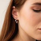 Срібні сережки "Ромби" 7367 от ювелирного магазина Оникс - 3