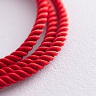Шелковый красный шнурок "Спаси и сохрани" с серебряной застежкой (3мм) 18434 от ювелирного магазина Оникс - 1