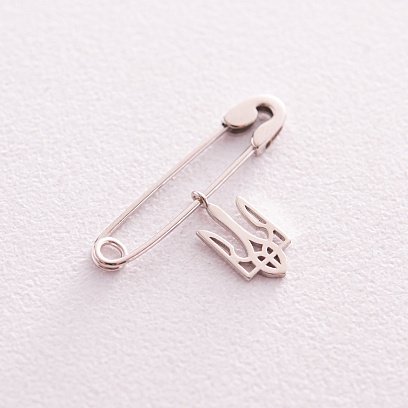 Срібна шпилька "Герб України - Тризуб" 21055 №5