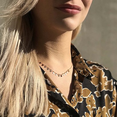 Колье "Монетки" в красном золоте кол01415 №6