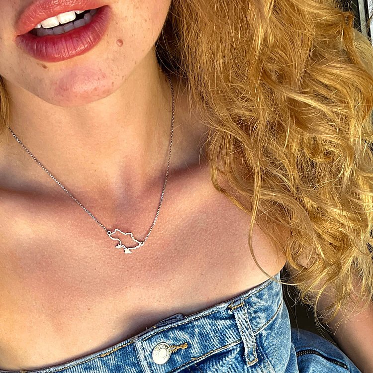 Кольє "Карта України" у сріблі 4034с від ювелірного магазину Онікс - 10