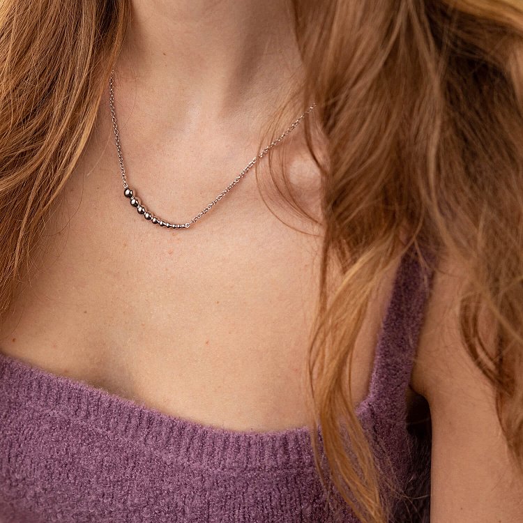 Срібне кольє "Кульки" 181249 від ювелірного магазину Онікс - 1