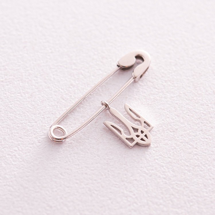 Срібна шпилька "Герб України - Тризуб" 21055 від ювелірного магазину Онікс - 4