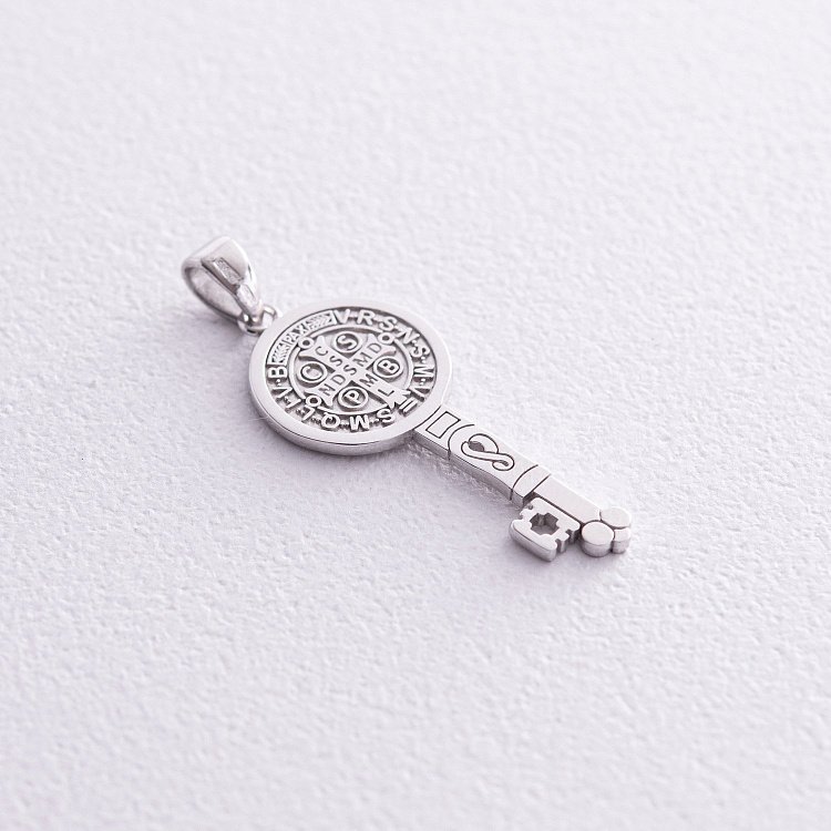 Золотая подвеска - ключ "Святой Бенедикт" п03280 от ювелирного магазина Оникс - 2