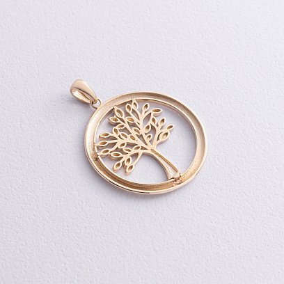 Подвеска "Древо жизни" в желтом золоте п03973 №3