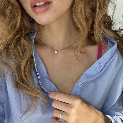 Серебряное колье "Монетка" 1106 №5