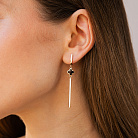 Золоті сережки "Конюшина" (емаль) с09710 от ювелирного магазина Оникс - 2