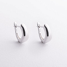 Серебряные серьги "Волна" на английской застежке 123527 от ювелирного магазина Оникс