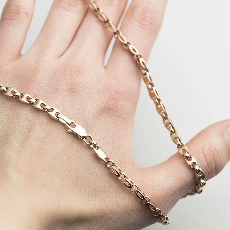 Фантазійний ланцюжок у червоному золоті ц00405 від ювелірного магазину Онікс - 5