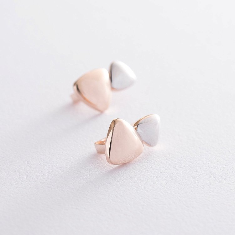 Золоті сережки на англійській застібці с05271 від ювелірного магазину Онікс