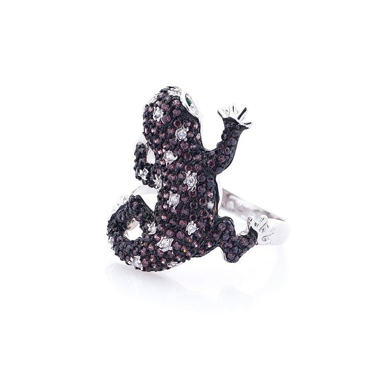 Серебряное кольцо "Ящерица" 111580 - 8 Серебряное кольцо "Ящерица" 111580 от ювелирного магазина Оникс - 8