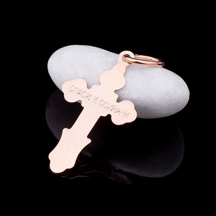 Дитячий золотий православний хрестик п01630 від ювелірного магазину Онікс - 1