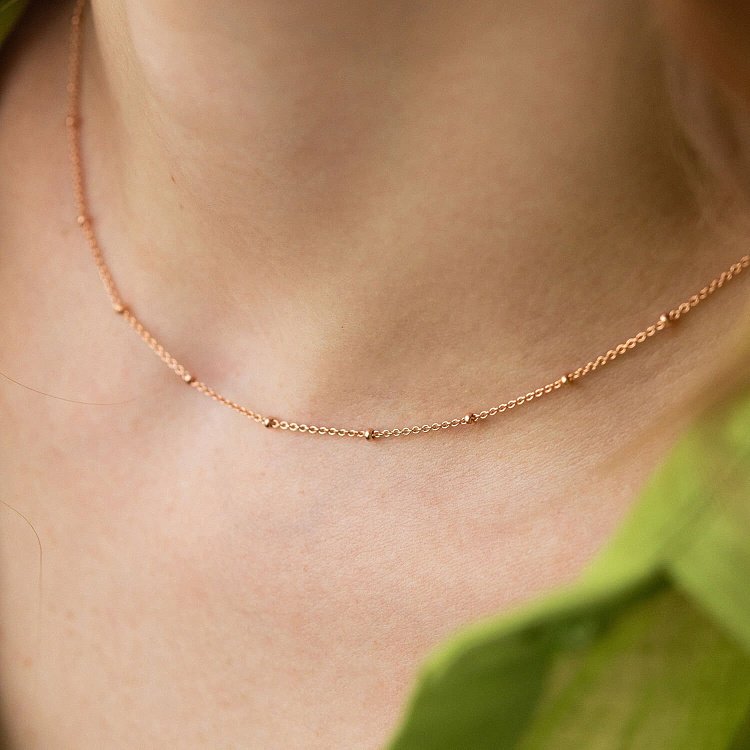 Колье - цепочка "Утонченность" в красном золоте ц00477 от ювелирного магазина Оникс