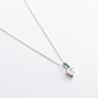 Золоте кольє "Сердечко" зі смарагдами і діамантами колб0188va от ювелирного магазина Оникс - 1