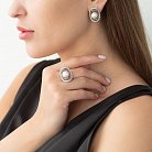 Золоті сережки з перлами і діамантами с1323 от ювелирного магазина Оникс - 2