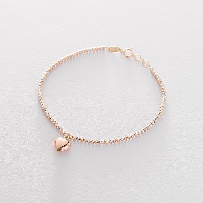 Золотий браслет "Сердечко" б03951 №3