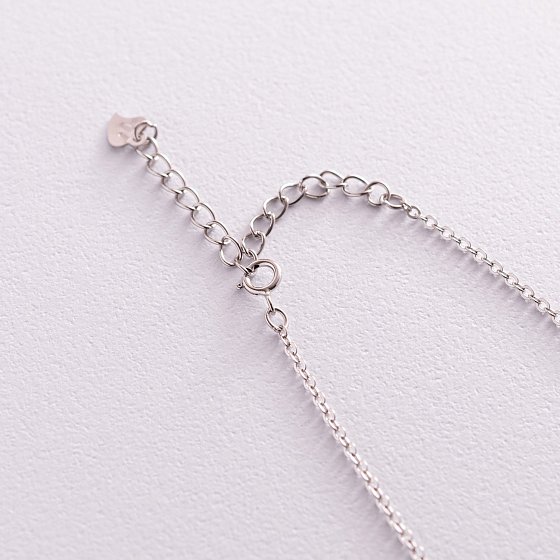 Серебряное колье с фианитами 18653 №5