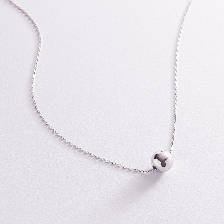 Серебряное колье "Шар" (9 мм) 181200 от ювелирного магазина Оникс - 9