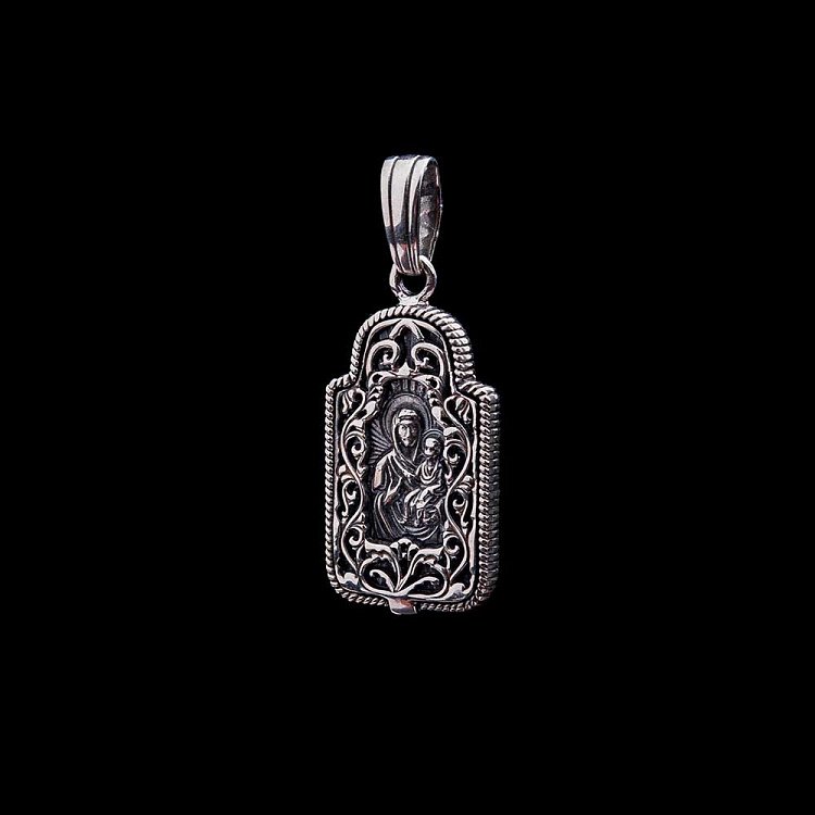 Срібна ладанка Божої Матері Тихвинська 13859 від ювелірного магазину Онікс - 2