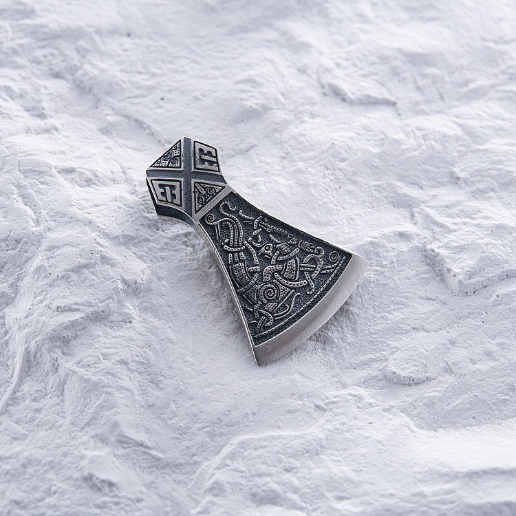 Срібний кулон "Подвійна сокира" 7045 від ювелірного магазину Онікс - 3