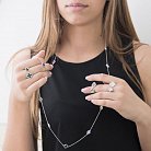 Серебряное кольцо "Клевер" с ониксом и фианитами 111747 от ювелирного магазина Оникс - 5