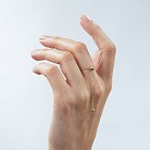 Кольцо "Шарик на цепочке" в желтом золоте к08111 от ювелирного магазина Оникс - 3