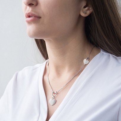 Золотое колье "Сердечки" кол01576 №2