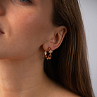 Сережки - кільця "Фантазія" в червоному золоті с09586 от ювелирного магазина Оникс - 1