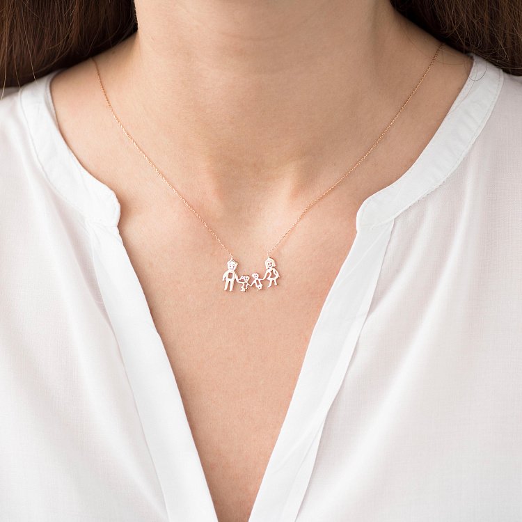 Золоте кольє "Сім'я" кол01231 від ювелірного магазину Онікс - 2