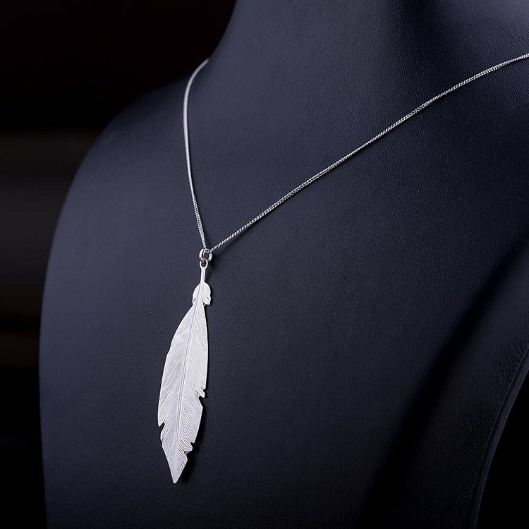 Срібне кольє "Перо" 18569 від ювелірного магазину Онікс - 1