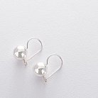 Срібні сережки "Кульки" 121101 от ювелирного магазина Оникс - 2