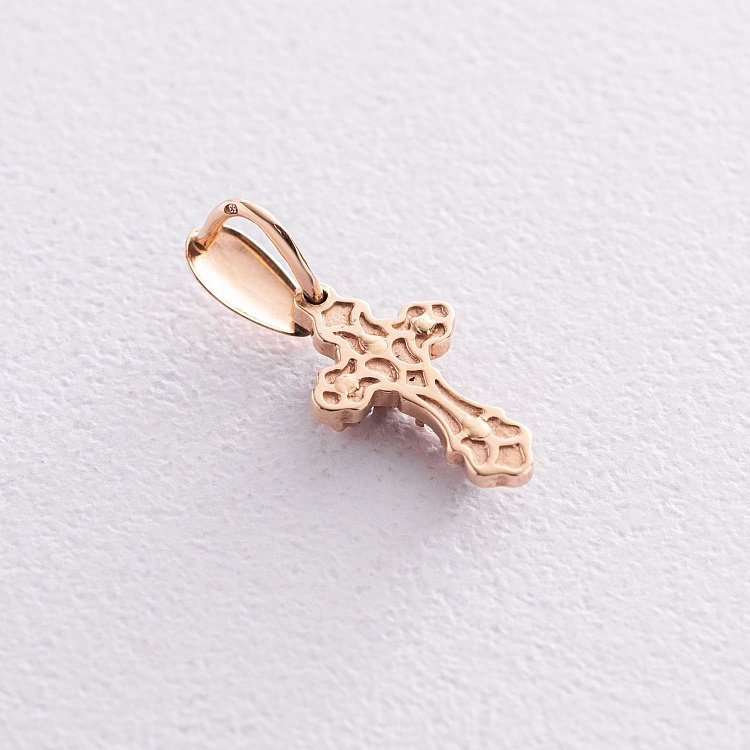 Золотий православний хрестик (емаль, фіаніти) 270041E від ювелірного магазину Онікс - 1