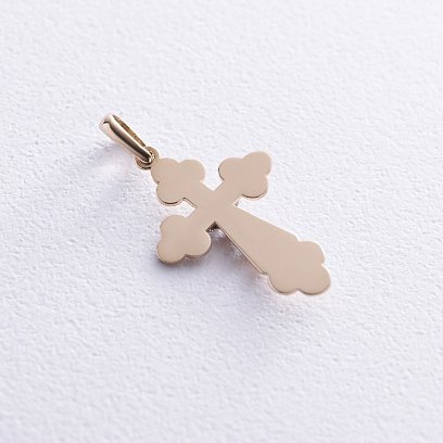 Хрестик "Розп'яття" у жовтому золоті п03854 №2