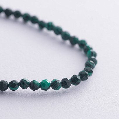 Серебряное колье с малахитом 181284 №4